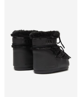 Moon Boot Kids Icon Low Faux Fur Boots in Black Découvrez la collection