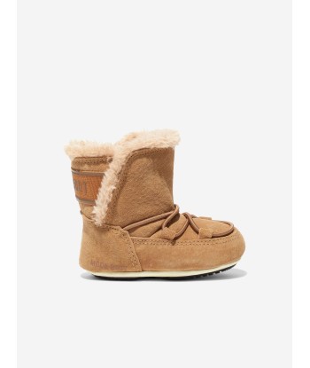 Moon Boot Baby Girls Suede Crib Boots in Brown une grave pollution 