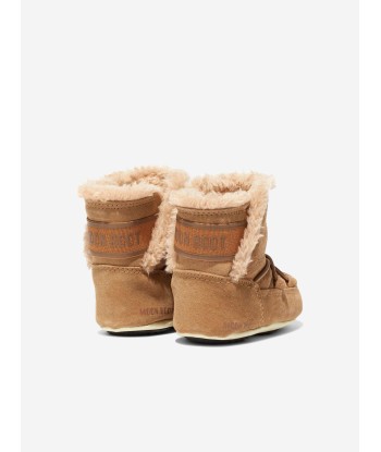 Moon Boot Baby Girls Suede Crib Boots in Brown une grave pollution 