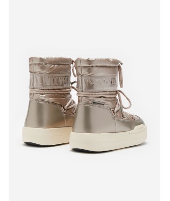 Moon Boot Girls JR Park Boots in Rose Gold la chaussure