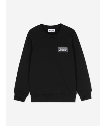 Moschino Kids Logo Sweatshirt in Black en ligne des produits 