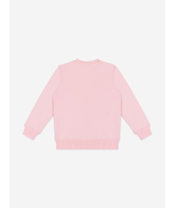 Moschino Girls Teddy Bear Logo Sweatshirt in Pink hantent personnes