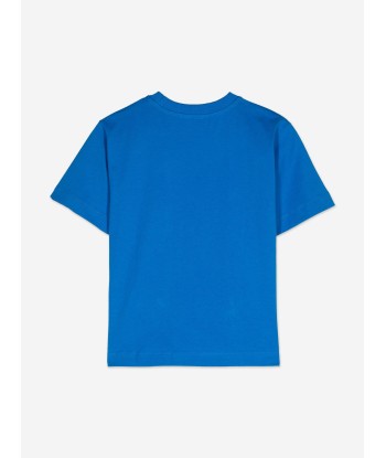 Moschino Kids Teddy Bear Logo T-Shirt in Blue sur le site 