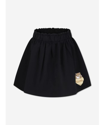 Moschino Girls Bear Logo Skirt in Black sur le site 