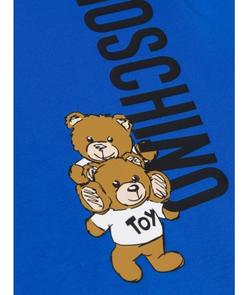 Moschino Kids Teddy Bear Logo Sweatshirt in Blue votre