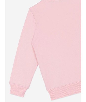 Moschino Girls Teddy Bear Logo Sweatshirt in Pink hantent personnes