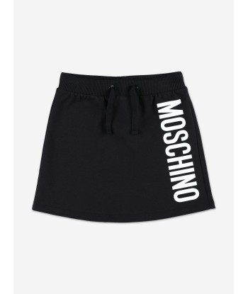 Moschino Girls Logo Skirt in Black pas cheres