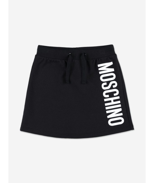 Moschino Girls Logo Skirt in Black pas cheres