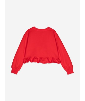 Moschino Girls Teddy Bear Logo Sweatshirt in Red votre restaurant rapide dans 