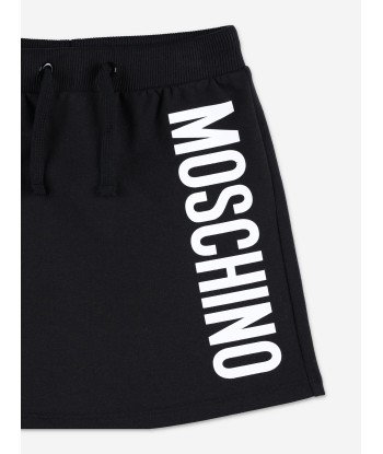 Moschino Girls Logo Skirt in Black pas cheres