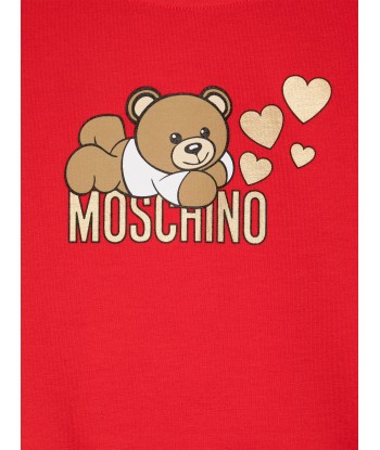 Moschino Girls Teddy Bear Logo Sweatshirt in Red votre restaurant rapide dans 