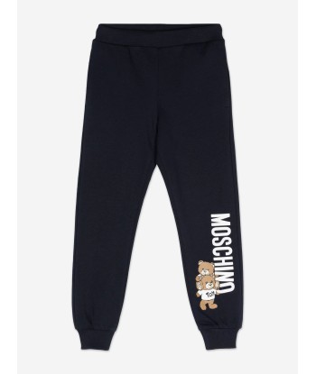 Moschino Kids Teddy Bear Logo Joggers in Navy rembourrage situé sous