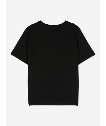 Moschino Kids Logo Pocket T-Shirt in Black le des métaux précieux