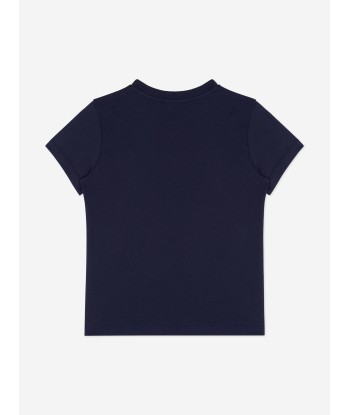 Moschino Kids Teddy Bear Logo T-Shirt in Navy Les magasins à Paris