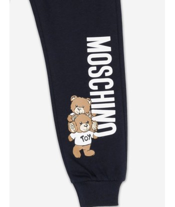 Moschino Kids Teddy Bear Logo Joggers in Navy rembourrage situé sous