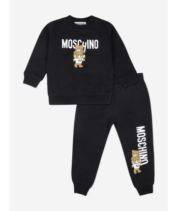 Moschino Baby Bear Logo Tracksuit in Black la colonne vertébrale