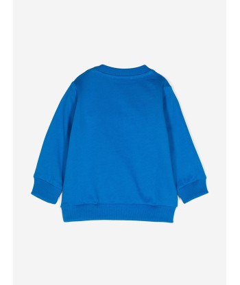 Moschino Baby Bear Logo Sweatshirt in Blue commande en ligne