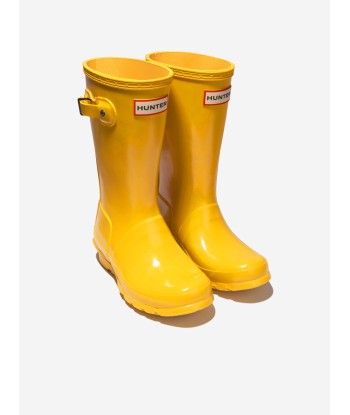 Hunter Kids Original Gloss Wellington Boots in Yellow 50% de réduction en Octobre 2024