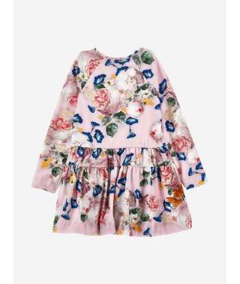 Monnalisa Girls Baroque Roses Jersey Dress in Multicolour Fin de série