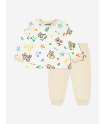 Moschino Baby Bear Trouser Set in Ivory 2 - 3 jours ouvrés.