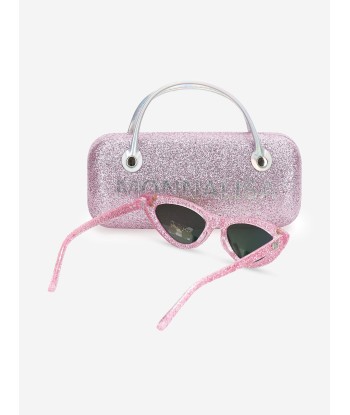 Monnalisa Girls Cat Eye Sparkle Sunglasses With Case in Pink livraison et retour toujours gratuits