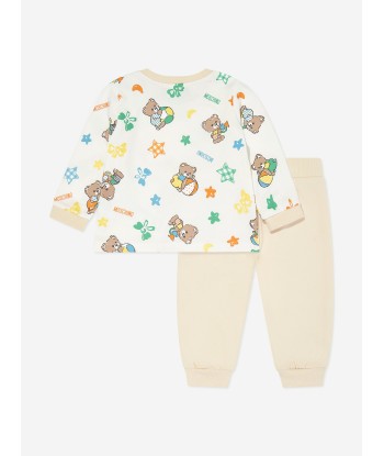 Moschino Baby Bear Trouser Set in Ivory 2 - 3 jours ouvrés.