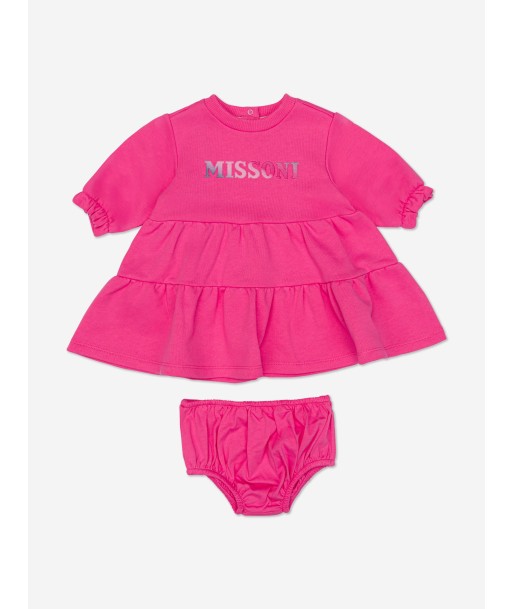 Missoni Baby Girls Jersey Dress With Knickers in Pink Voir les baskets