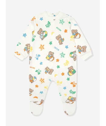 Moschino Baby Bear 2 Pack Babygrow Gift Set in Ivory Jusqu'à 80% De Réduction