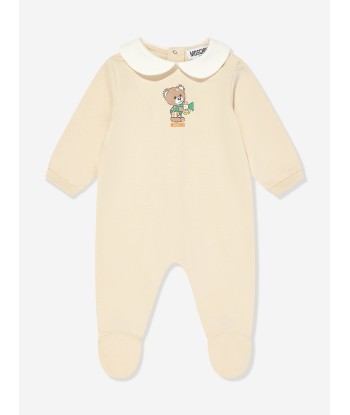 Moschino Baby Bear 2 Pack Babygrow Gift Set in Ivory Jusqu'à 80% De Réduction