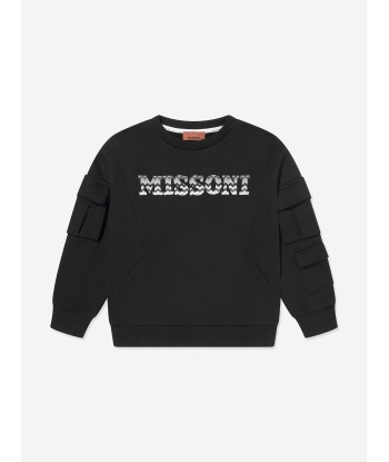 Missoni Boys Logo Sweatshirt in Black soldes