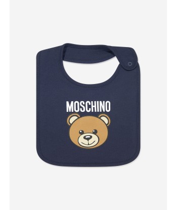 Moschino Baby Boys Bear Logo Babygrow Gift Set in Navy offre 