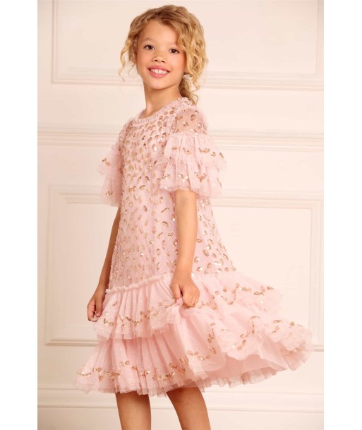 Needle & Thread Girls Autumn Leaves Dress in Pink votre restaurant rapide dans 