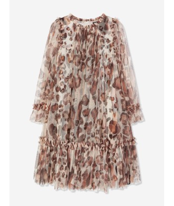 Needle & Thread Girls Leopard Long Sleeve Dress in Multicolour JUSQU'A -70%! 