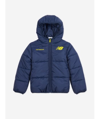 New Balance Baby Boys Bond Quilted Graphic Jacket in Navy offre 