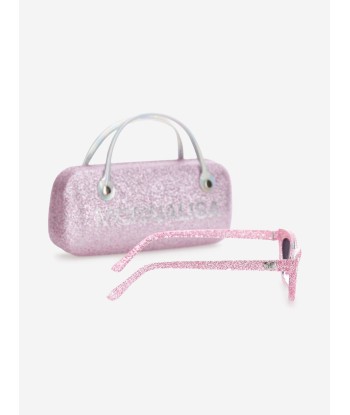 Monnalisa Girls Cat Eye Sparkle Sunglasses With Case in Pink livraison et retour toujours gratuits