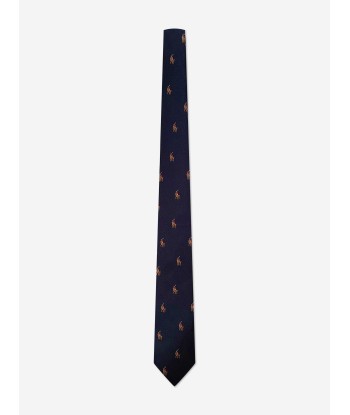 Ralph Lauren Boys Silk Polo Player Tie in Navy le concept de la Pate a emporter 