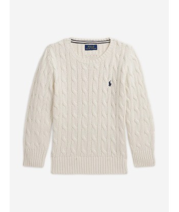 Ralph Lauren Boys Cable Knit Jumper in Ivory Comparez et commandez 