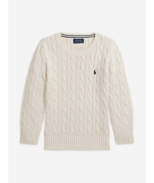 Ralph Lauren Boys Cable Knit Jumper in Ivory Comparez et commandez 