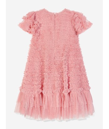 Needle & Thread Girls Vivi Ruffle Dress in Pink de France