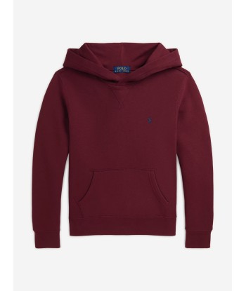 Ralph Lauren Boys Logo Hoodie in Red des créatures d'habitude