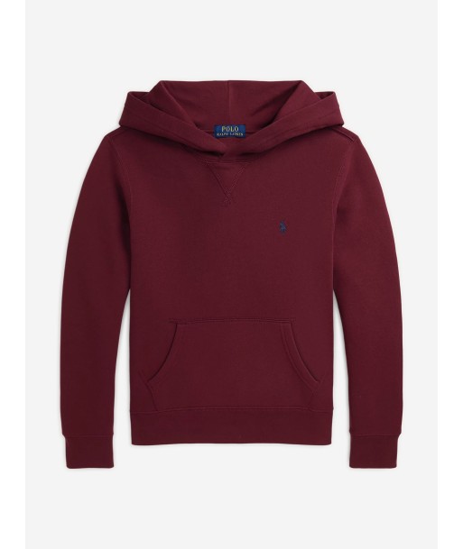 Ralph Lauren Boys Logo Hoodie in Red des créatures d'habitude