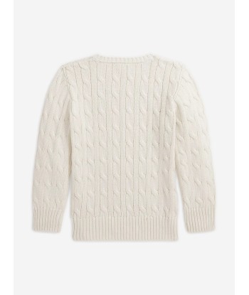 Ralph Lauren Boys Cable Knit Jumper in Ivory Comparez et commandez 