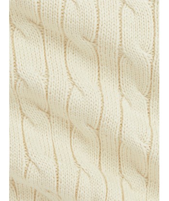 Ralph Lauren Baby Boys Cable Knit Jumper in Ivory pas cher 