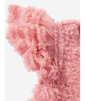 Needle & Thread Girls Vivi Ruffle Dress in Pink de France