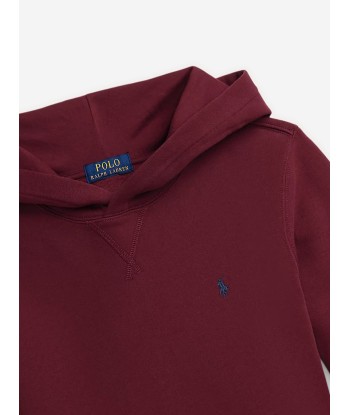 Ralph Lauren Boys Logo Hoodie in Red des créatures d'habitude