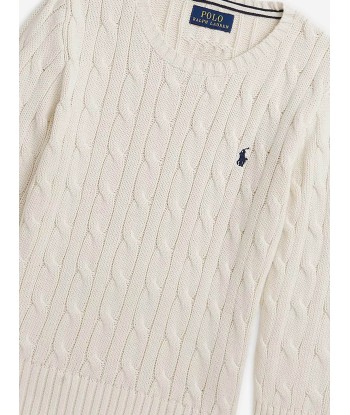 Ralph Lauren Boys Cable Knit Jumper in Ivory Comparez et commandez 