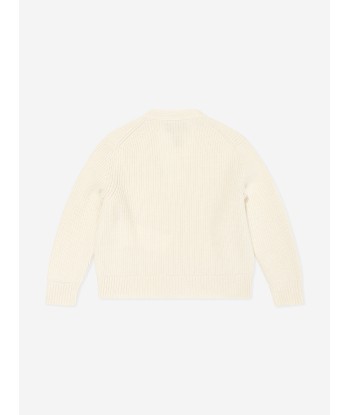 Ralph Lauren Girls Wool and Cashmere Cardigan in Ivory soldes