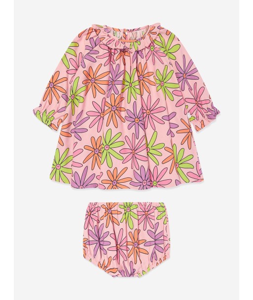 Stella McCartney Baby Girls Flower Dress With Knickers in Pink sur le site 