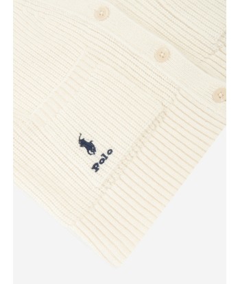 Ralph Lauren Girls Wool and Cashmere Cardigan in Ivory soldes