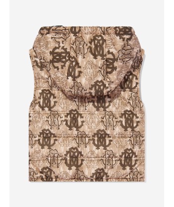 Roberto Cavalli Boys Monogram Gilet in Brown la colonne vertébrale